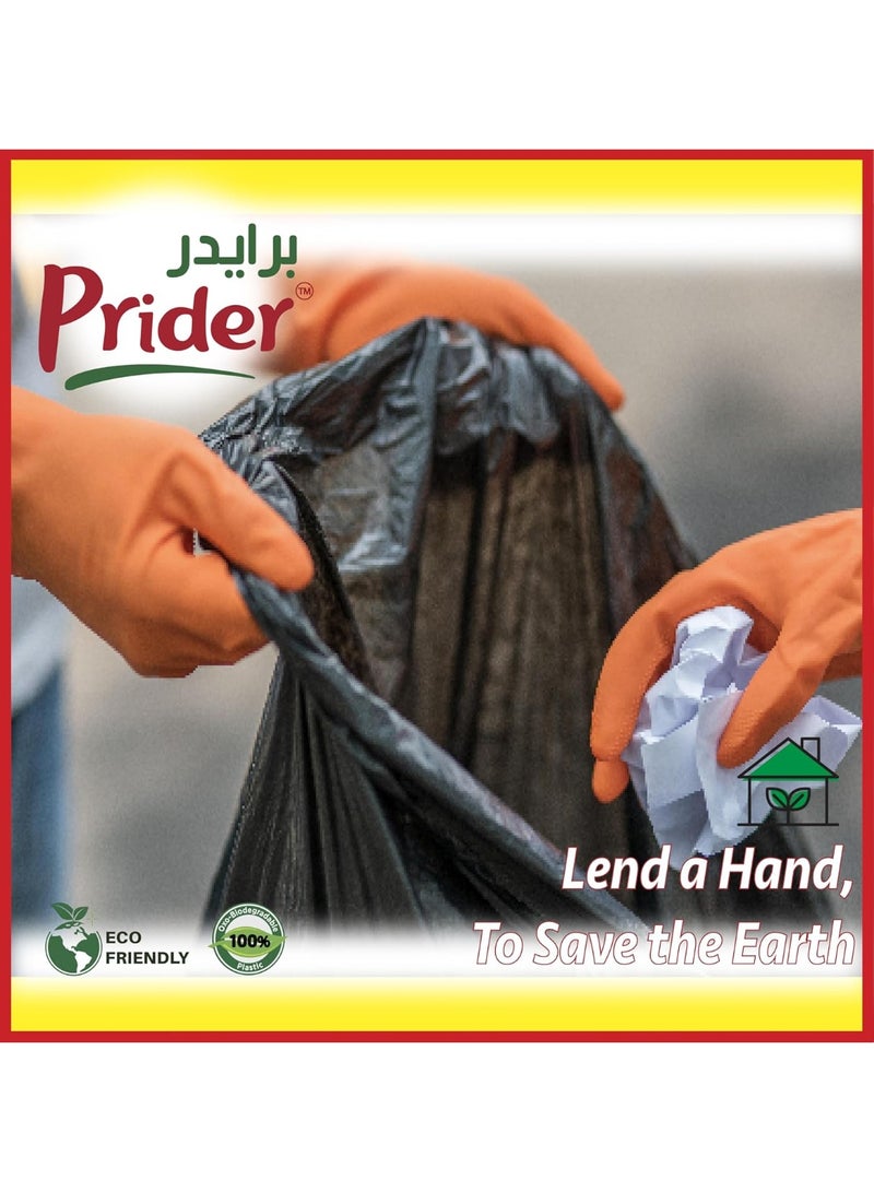 Prider, 50 Gallons Pack of 3, Black, 60 Garbage Bags, Size 75x103 cm, Trash Bags, Bin Liner, Waste Bags for Indoor and Outdoor Purposes - Image 3
